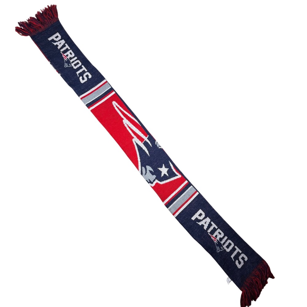 Forever Collectibles NFL New England Patriots Knit Scarf Navy Red STA0417-0000